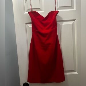 French Connection Strapless Red Dress
